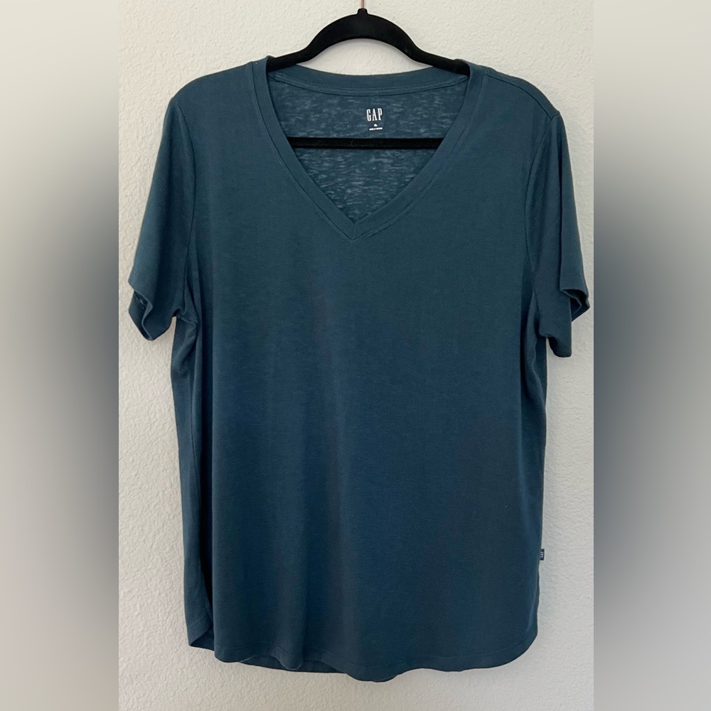 GAP XL Casual Blue Short Sleeve Sweater Shirt for School Work Teen